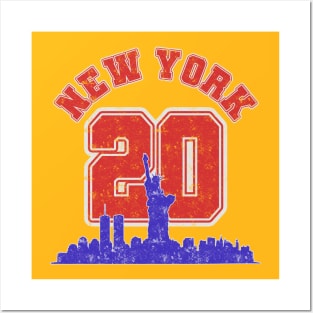 New York Vintage Varsity 20 Posters and Art